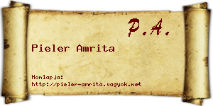 Pieler Amrita névjegykártya